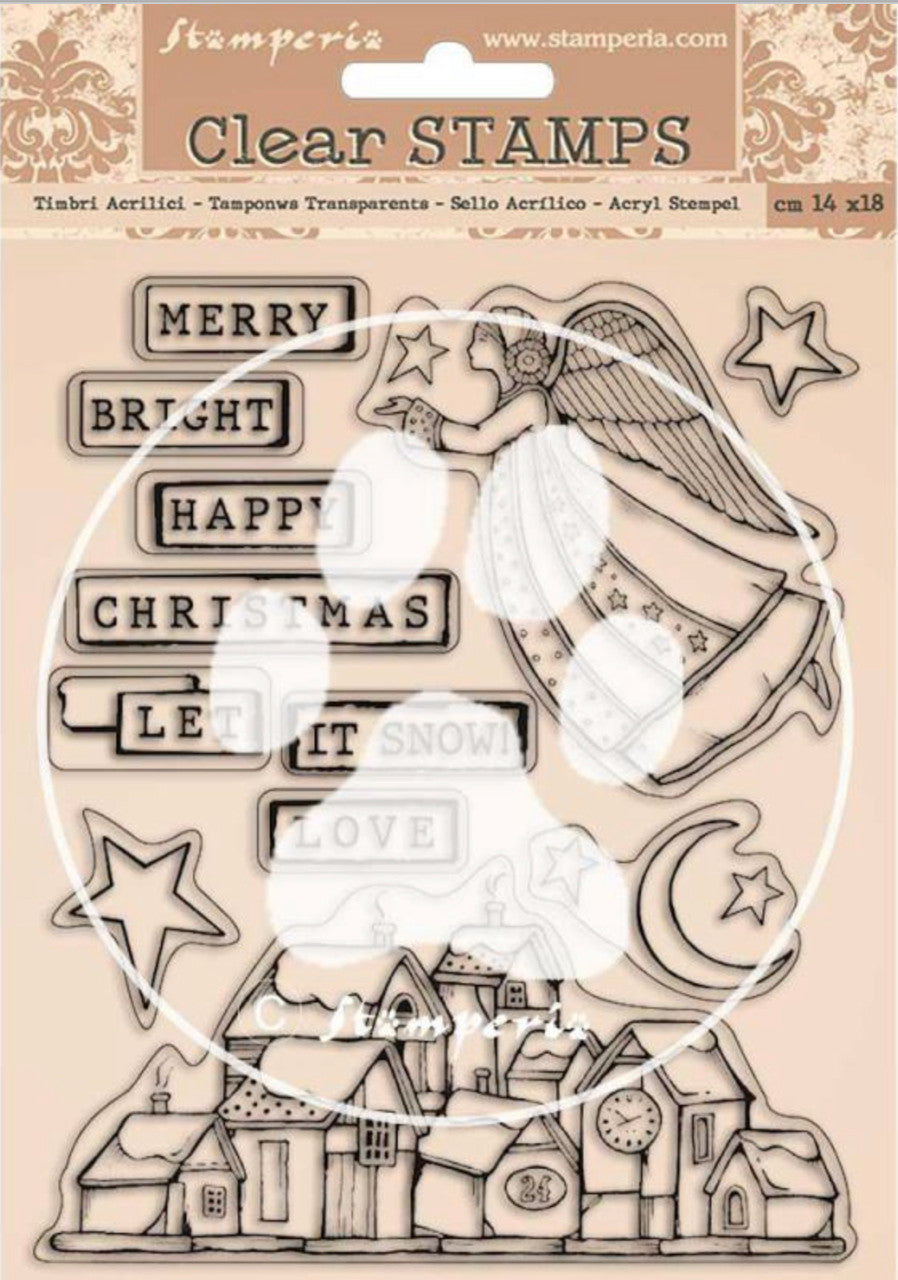 Stamperia Acrylstempel - Kerst Patchwork